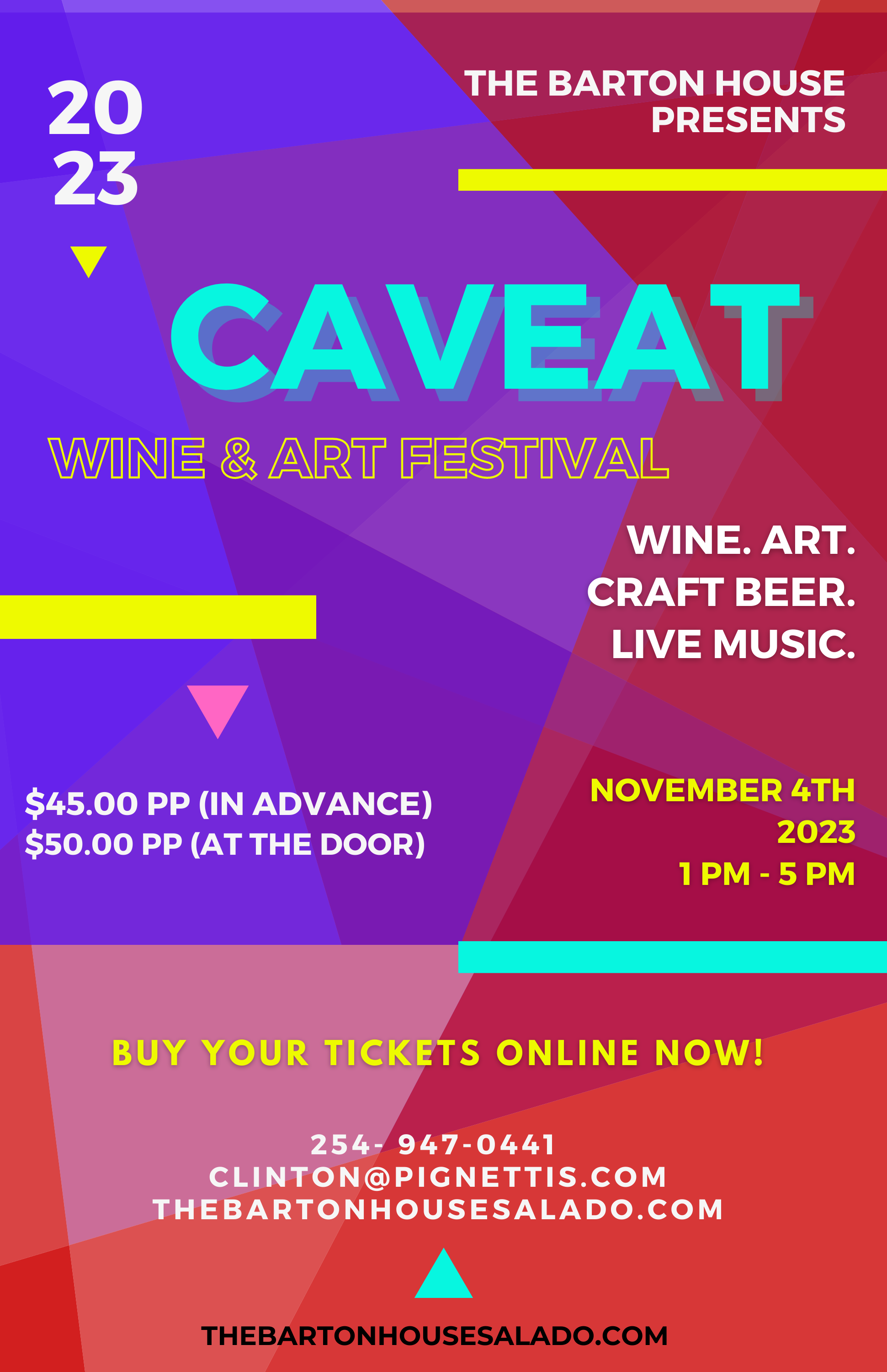 Caveat Art & Wine Festival The Barton House