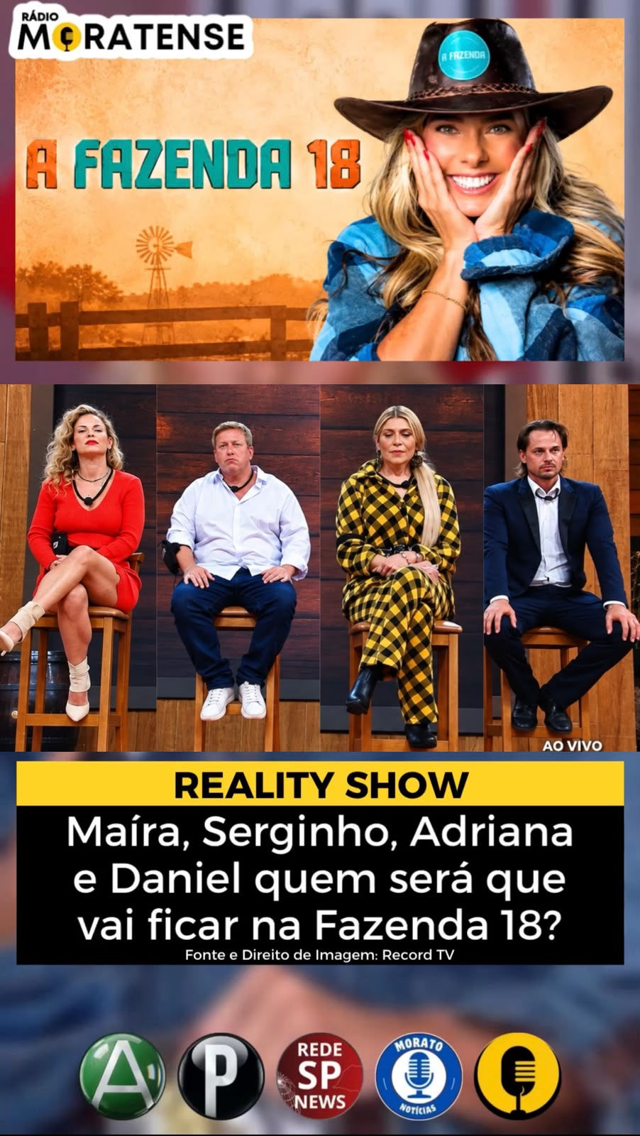 Maíra, Serginho, Adriana e Daniel estão na roça, quem merece ficar no jogo? - Fazenda 18