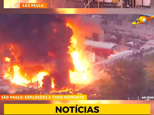 Grande incêndio atinge indústria química em Itaquaquecetuba - São Paulo!