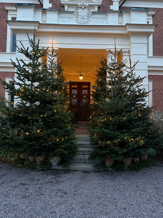 Juldekor på Häckeberga Slott