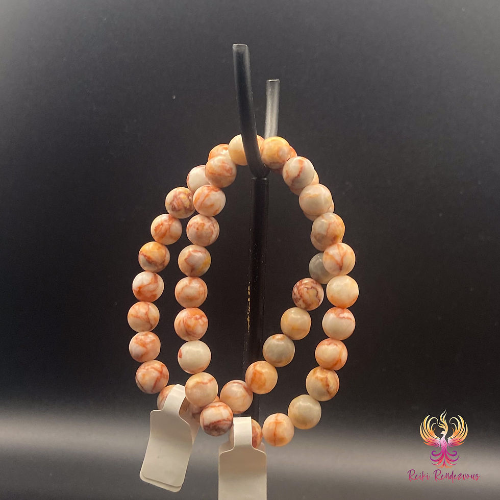 Red Jasper Multiple Bracelets Front View