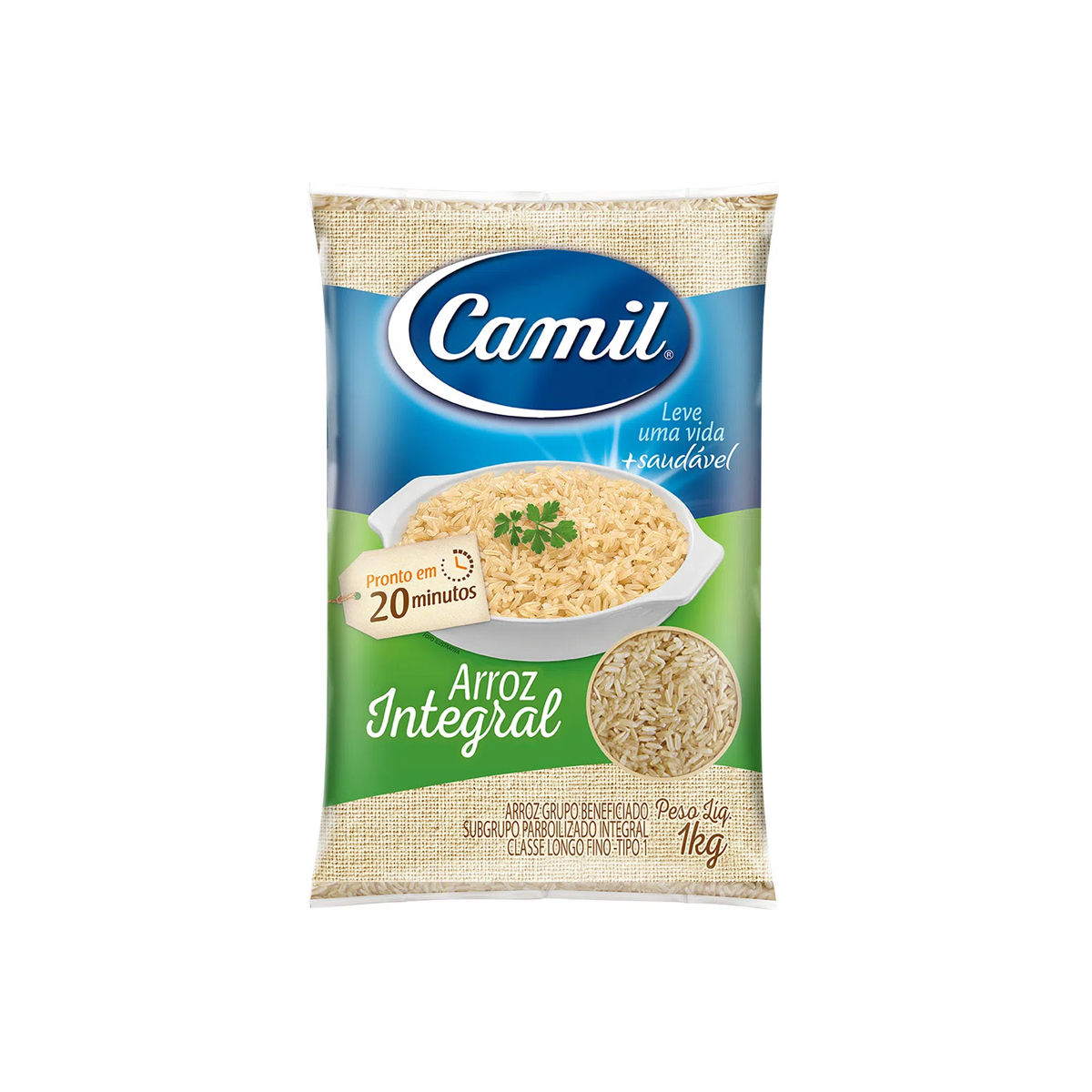 ARROZ CAMIL PARBOILIZADO INTEGRAL 1KG