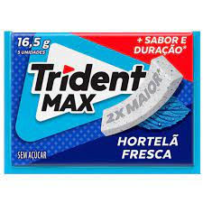 CHICLETE TRIDENT MAX HORTELA 16,5G