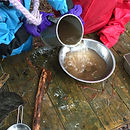 Preschool aged children sensory activities outdoors