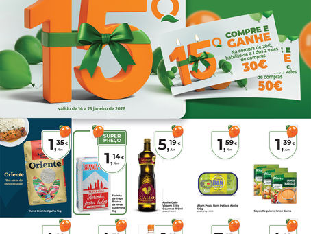 Exemplo de folheto promocional para supermercado.