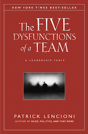 Book cover of Pat Lencioni's book, The Five Dysfunctions of a Team