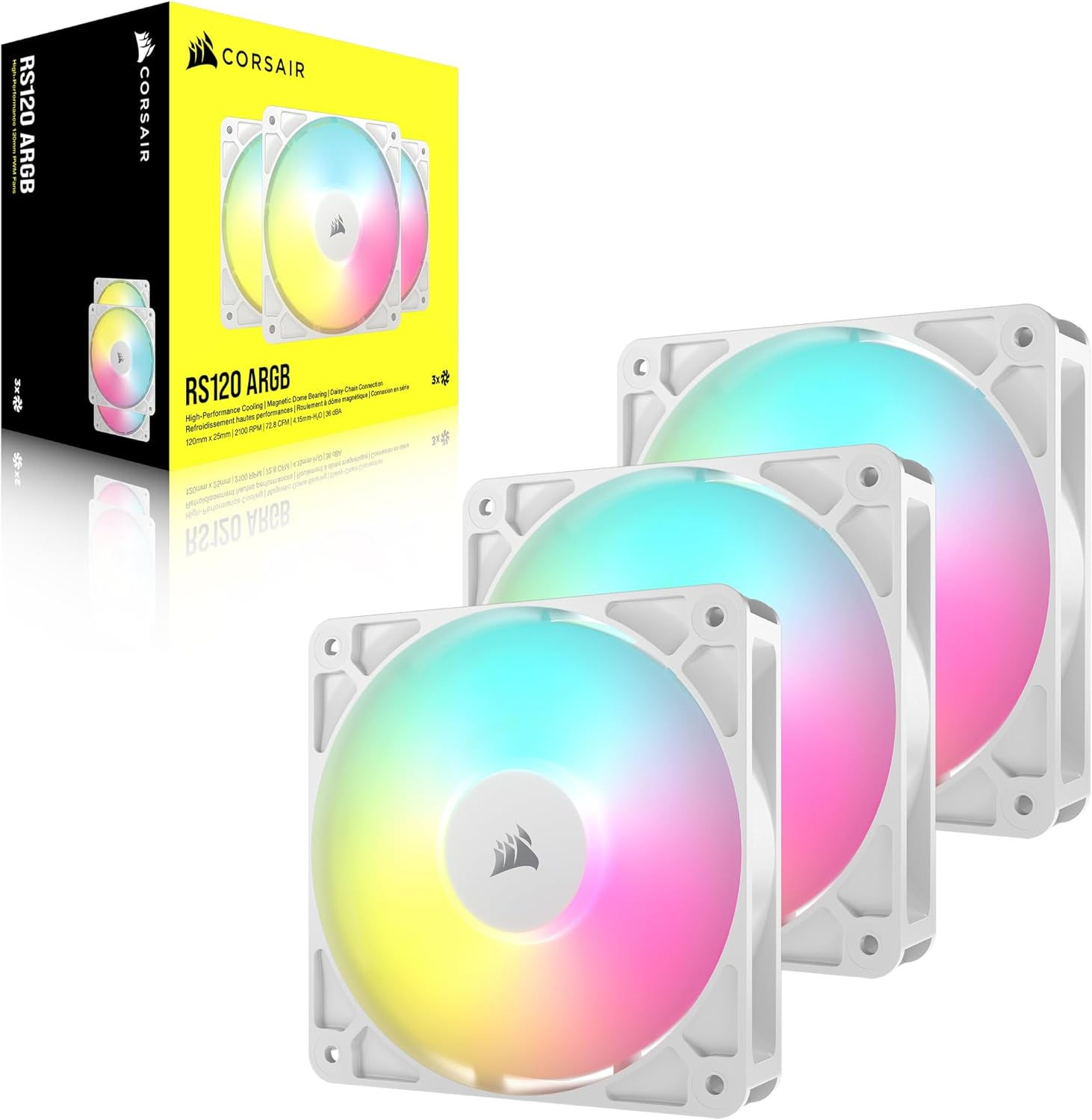CORSAIR RS120 ARGB X3 (BLANCO)