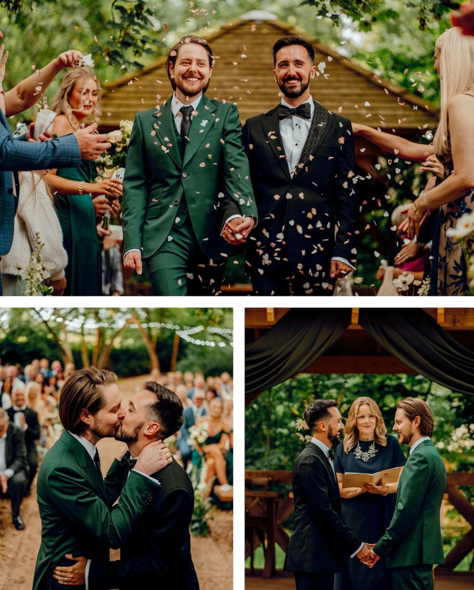 grooms at their wedding