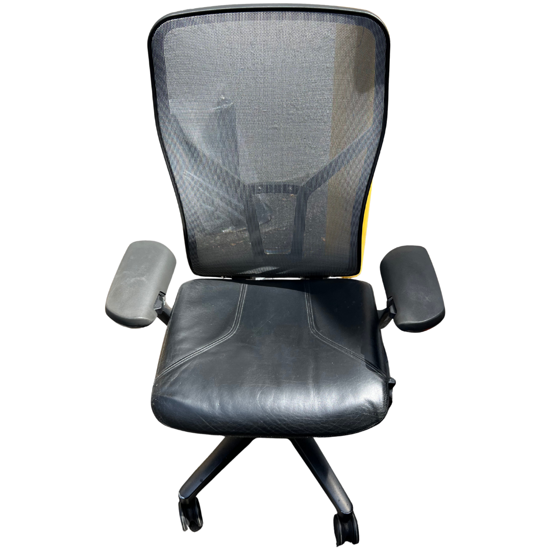 Allsteel Acuity Task Chair - Black Leather Seat