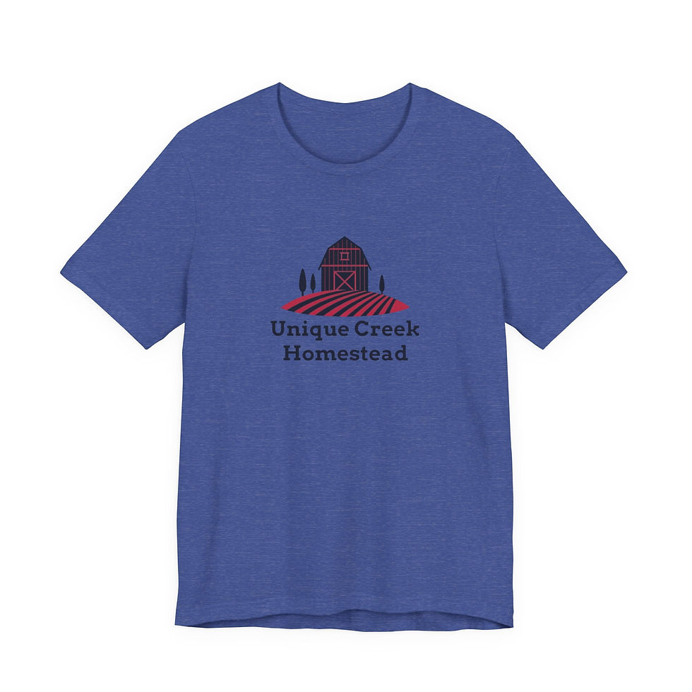Thumbnail: Unique Creek Homestead Red Barn Field Logo Tee Graphic Gardening Garden T-Shirt