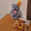 Thumbnail: Steiff Mini Blue Teddy Bear WITH Paper Tags