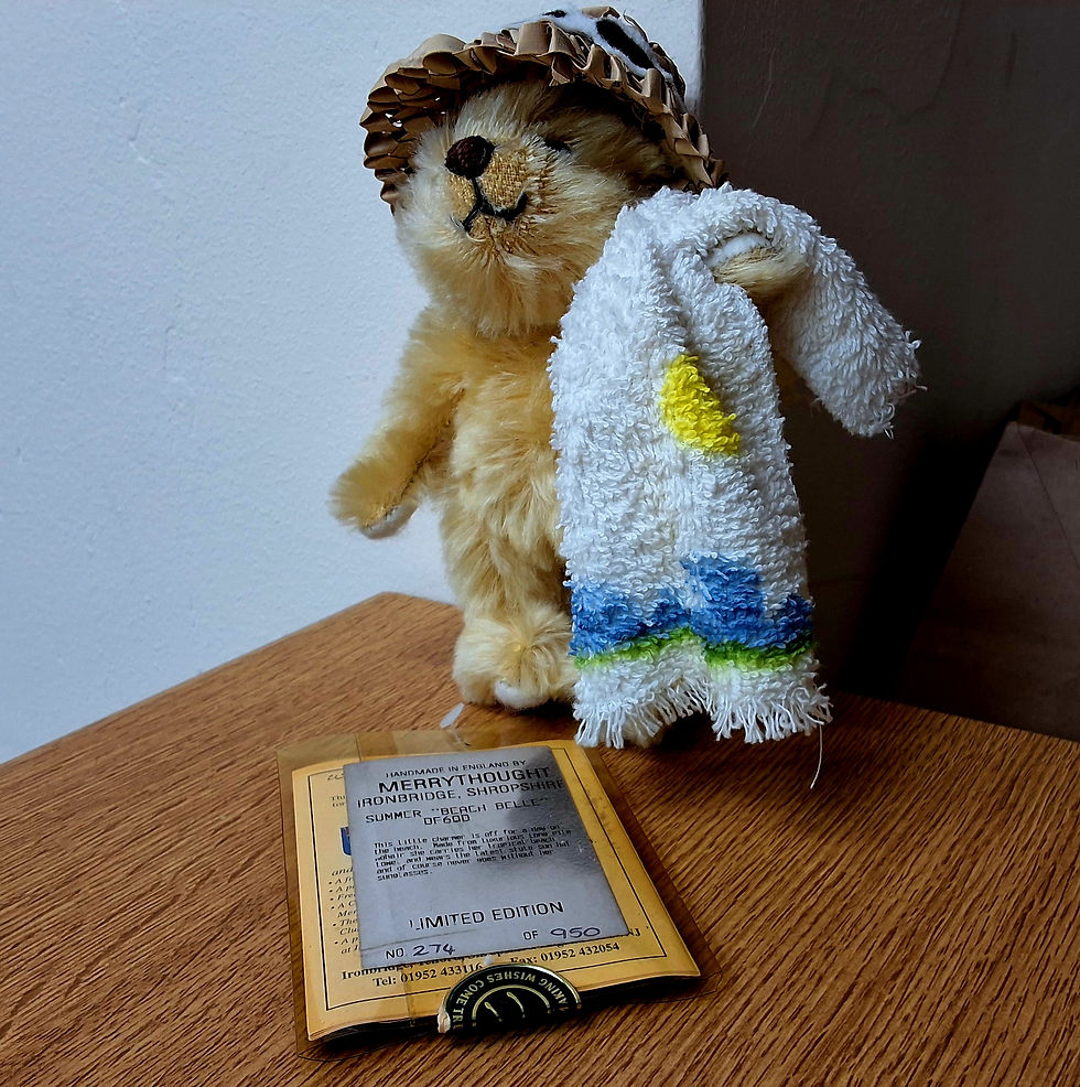 Thumbnail: Merrythought Four Seasons Teddy Bears with Passports and Tags
