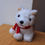 Thumbnail: Harrods White Westie Keyring with Red Scarf around his neck