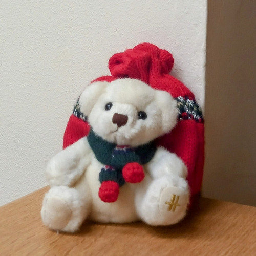Harrods 2006 Small Christmas Bear with Treat Bag Attached