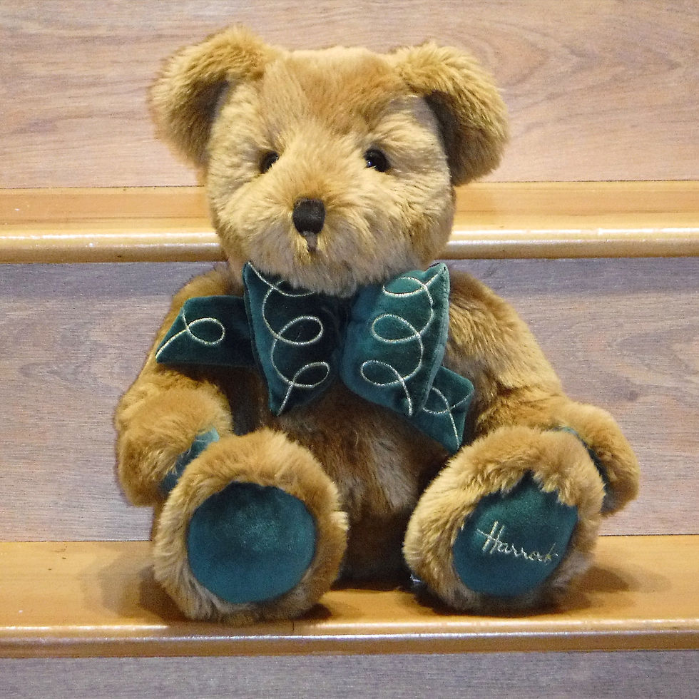 Harrods Green and Gold Bear