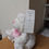 Thumbnail: Harrods Small White Bear holding a Pink Heart