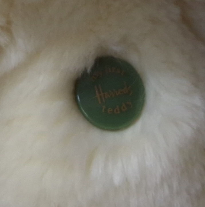 Thumbnail: Harrods "My First Harrods Teddy" Cream with badge on his chest