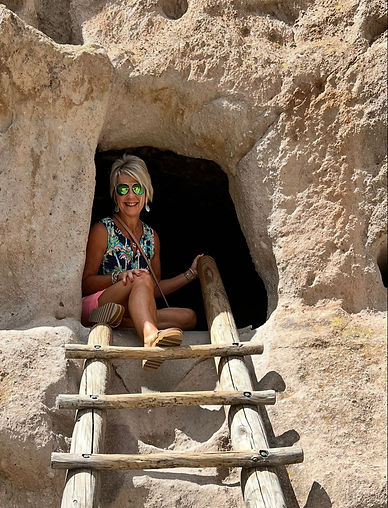 Tracy at a pueblo