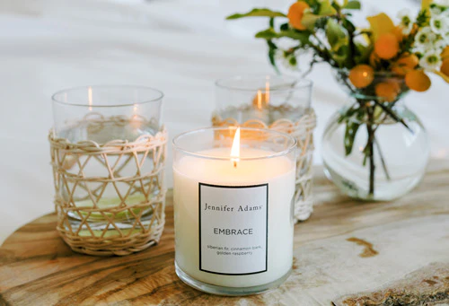 Jennifer Adams Candles available at Studio 486 Hair, Nail and Skin Salon Newport Beach