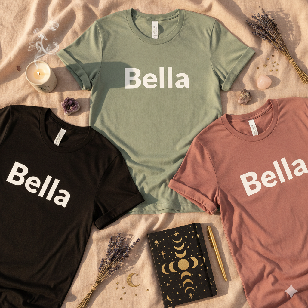 Bella T-Shirt, Self Love Tee, Minimal Feminine Gift, Unisex Soft Cotton