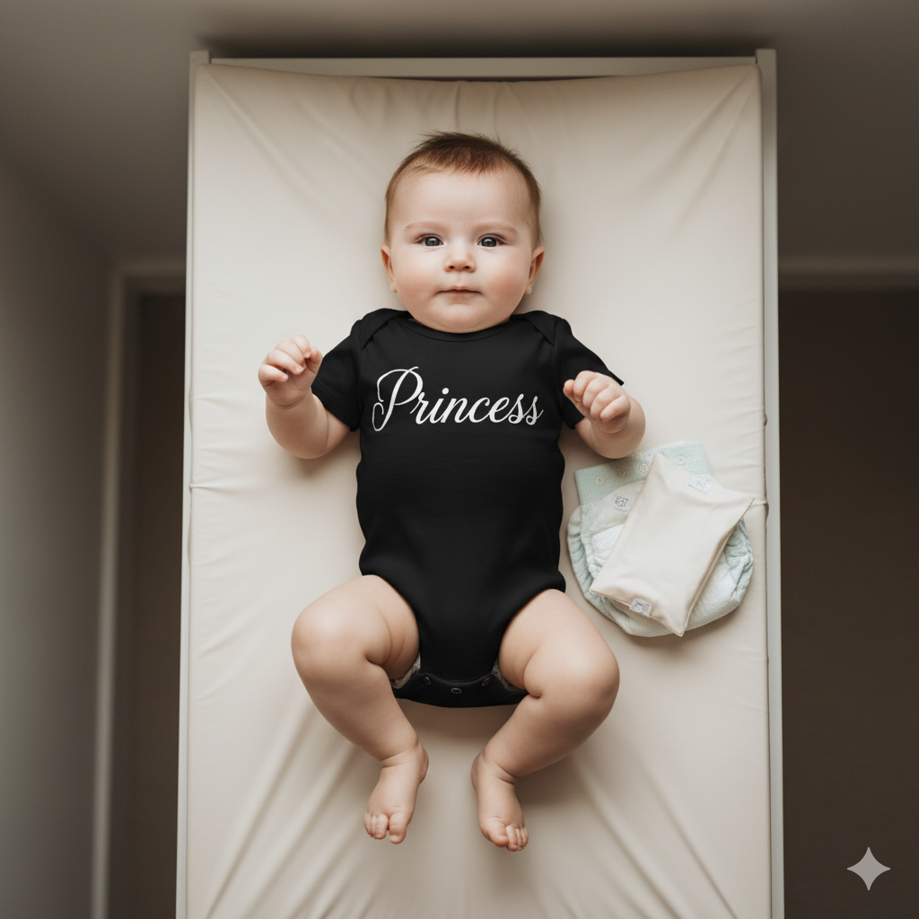 Organic Cotton Baby Onesie: Princess Eco Bodysuit