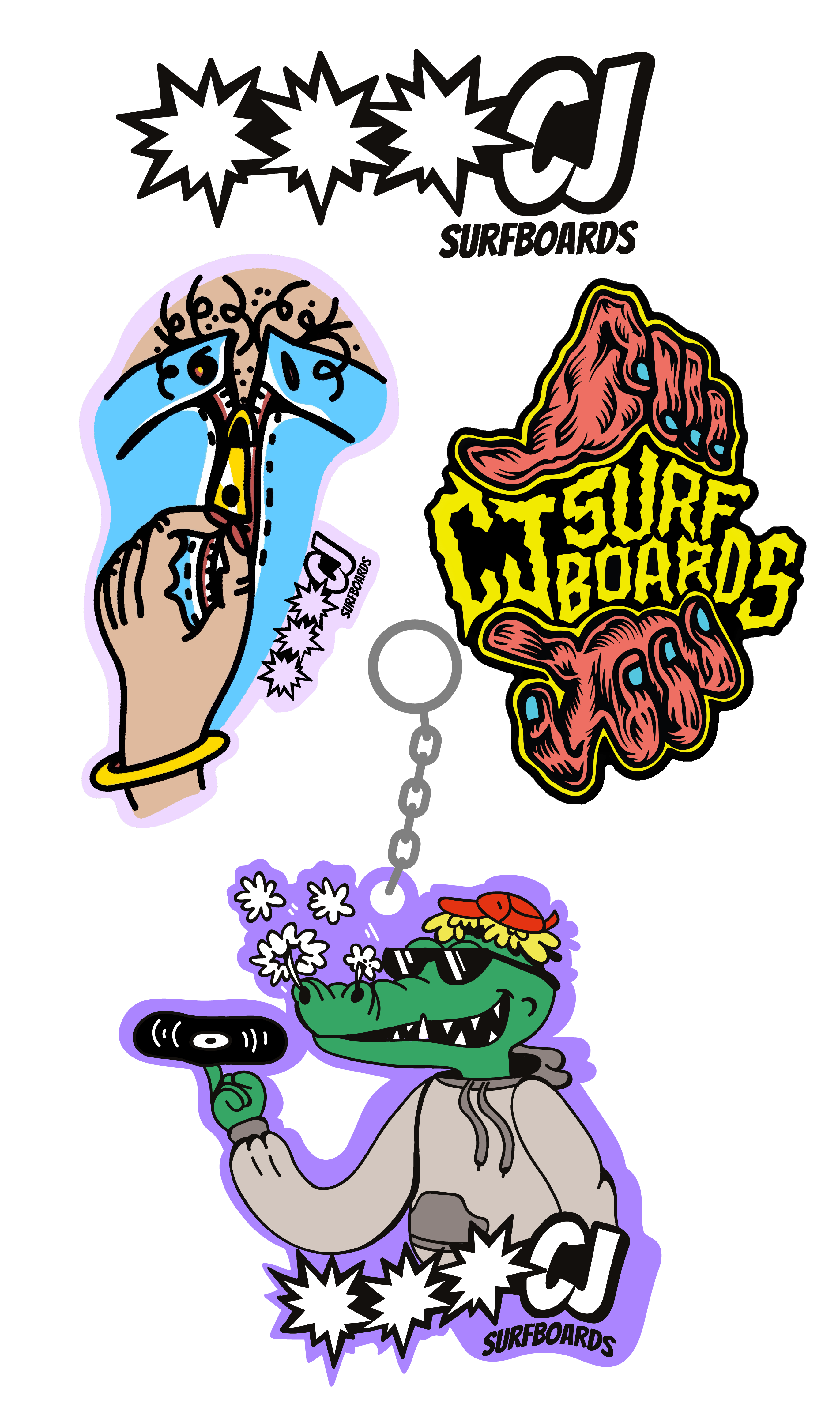 CROKY KEYCHAIN + STICKER PACK