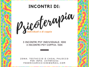 PROMOZIONE: INCONTRI DI PSICOTERAPIA