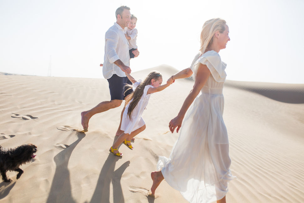 Absolutely stunning light and family in the desert.