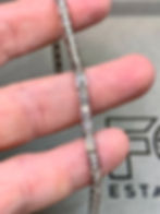 Thumbnail: Estate 14K White Gold Princess Cut Diamond Narrow Line Tennis Bracelet 5.25ct 7”