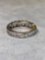 Thumbnail: Vintage Platinum 4.80ctw Square Baguette Diamond Eternity Band Ring Size 5.5 6mm