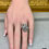 Thumbnail: Estate Platinum Channel Set Baguette Diamond Flowing Cocktail Ring 4.83ctw  