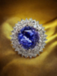 Vintage Platinum Oval Sapphire Trilliant Diamond Cocktail Ring NO HEAT GIA 13.05