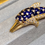 Thumbnail: Estate French Pierre Brun 18K Buff Top Sapphire Diamond Ruby Dolphin Brooch 8ctw