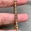 Thumbnail: Estate 14K Yellow Gold Bezel Set Round Diamond tennis Line Bracelet 5.70ctw 7”