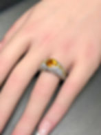 Thumbnail: Estate VALENTE 18K Diamond Yellow Sapphire Cocktail Ring 6.82cttw Sz 7.5