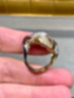 Thumbnail: Contemporary 18K Rose Yellow White Gold Overlapping Twisted Ribbon Diamond Ring 