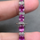 Thumbnail: JB Star Platinum Oval Pink Sapphire Diamond Line Cocktail Bracelet 19.55ctw 6.5”
