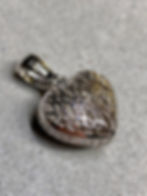 Thumbnail: Estate 18K White Gold Pavé Diamond Puffed Heart Pendant Enhancer 2.50ctw