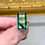 Thumbnail: Platinum Elongated Step Cut Green Tourmaline Diamond Cocktail Ring 12.36ctw