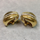 Thumbnail: Estate David Yurman Cable Collection 18K Diamond Wide Shrimp Huggie Earrings
