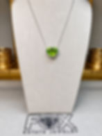 Thumbnail: Estate Platinum Heart Shaped Peridot & Diamond Halo Pendant Necklace 24.25ctw