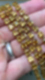 Thumbnail: Vintage 18K Yellow Gold Wide Multirow Square Citrine Wrap Bracelet 7” 45ctw 