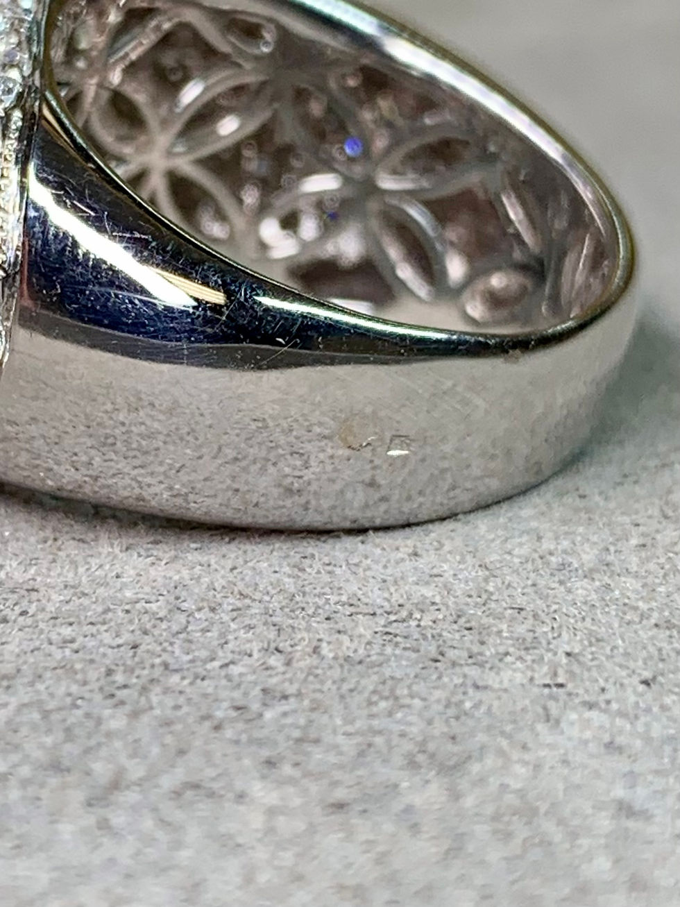 Thumbnail: Estate French 18K Pave Diamond Dome Cocktail Ring 5.20cttw G Vs Size 7.25