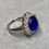 Thumbnail: Estate Untreated 7.68ct Burmese Star Sapphire Diamond Platinum Cocktail Ring GIA