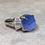 Thumbnail: Estate Platinum Cabochon Star Sapphire Baguette Cocktail Ring 9.60ctw Sz 6