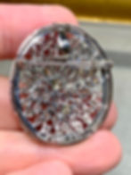 Thumbnail: Estate Platinum Fancy Cut Baguette Marquise Diamond Mosaic Oval Brooch Pendant