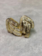 Thumbnail: Estate 18K Yellow Gold Large Baguette Diamond Geometric Huggie Earrings 6.60ctw