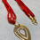 Thumbnail: Mattioli 18K Yellow Gold Diamond Pear Pendant Necklace On Red Leather 21”  