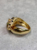 Thumbnail: Estate Roberto Legnazzi 18K Gold Diamond Leopard Italian Bypass Cocktail Ring