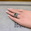 Thumbnail: Vintage 1940’s Platinum Baguette Round Diamond Emerald Cocktail Ring 3.54ctw